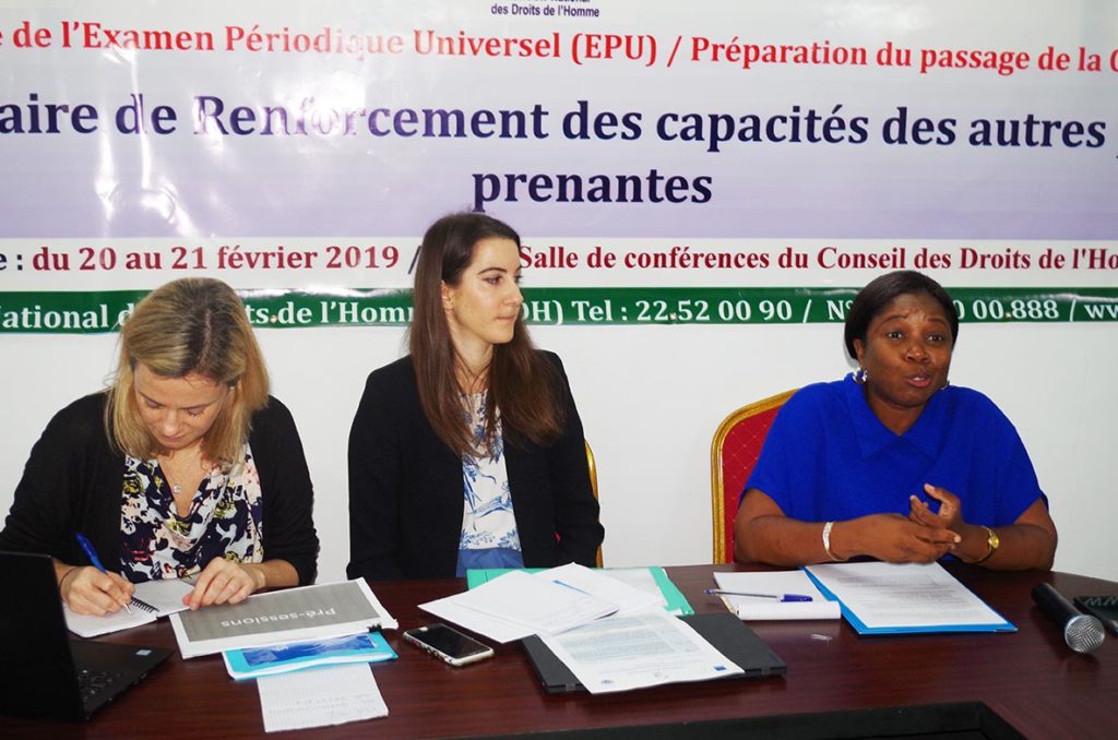 Plaidoyer au niveau national (Abidjan) et internationale (Genève) sur les recommandations prioritaires du Comité de Suivi EPU.